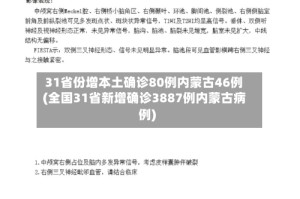 31省份增本土确诊80例内蒙古46例(全国31省新增确诊3887例内蒙古病例)