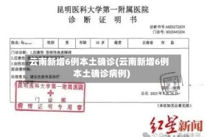 云南新增6例本土确诊(云南新增6例本土确诊病例)