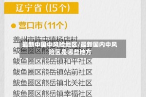 最新中国中风险地区/最新国内中风险区是哪些地方