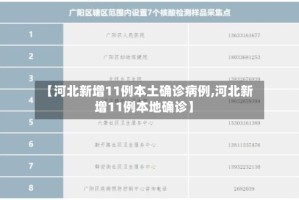 【河北新增11例本土确诊病例,河北新增11例本地确诊】