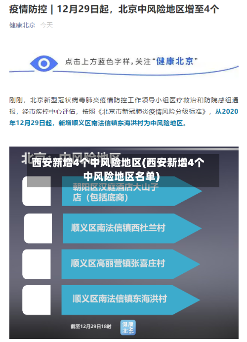 西安新增4个中风险地区(西安新增4个中风险地区名单)-第2张图片