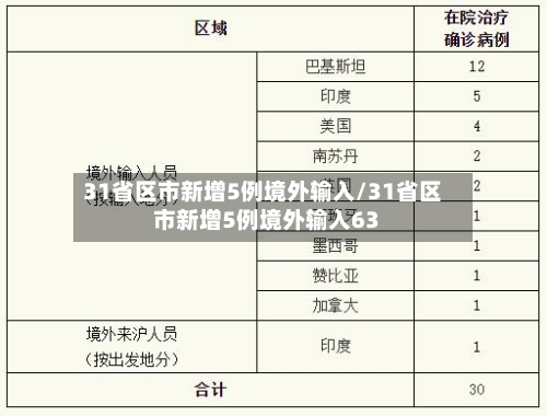 31省区市新增5例境外输入/31省区市新增5例境外输入63-第2张图片
