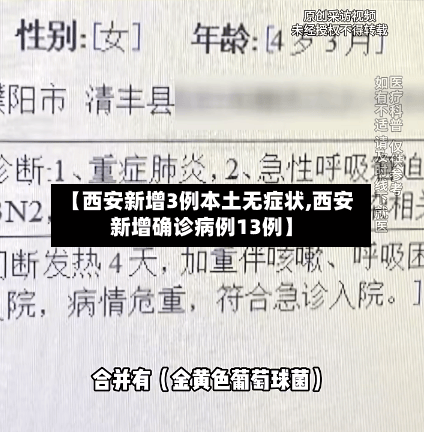 【西安新增3例本土无症状,西安新增确诊病例13例】-第1张图片