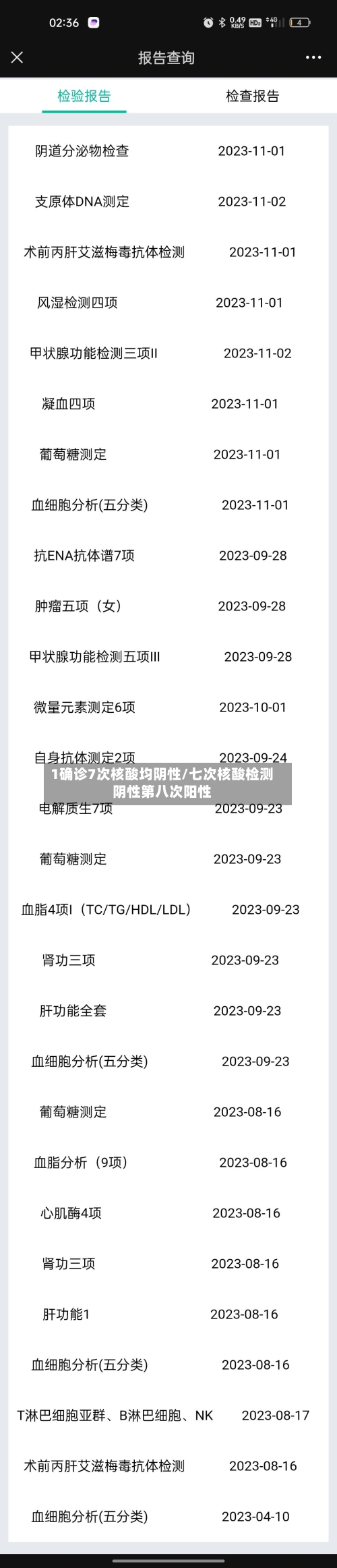 1确诊7次核酸均阴性/七次核酸检测阴性第八次阳性-第1张图片
