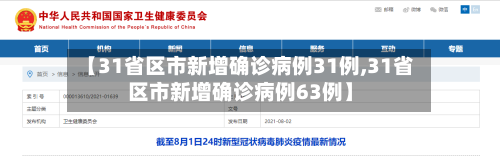 【31省区市新增确诊病例31例,31省区市新增确诊病例63例】-第3张图片